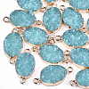 Electroplate Druzy Resin Links connectors RESI-S366-08B-1