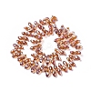 Electroplate Glass Faceted Teardrop Beads Strands EGLA-D014-33-2