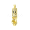 Brass Micro Pave Cubic Zirconia Pendants KK-E111-08G-1
