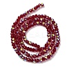 Electroplate Transparent Glass Beads Strands EGLA-A046-01A-09-3