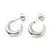 Non-Tarnish 304 Stainless Steel Crescent Moon Stud Earrings for Women EJEW-F280-05B-P-1