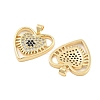 Brass Pave Cubic Zirconia Pendants KK-U009-04B-G-2