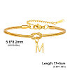 304 Stainless Steel Initial Charm Bracelets FS-WGD8E41-32-1