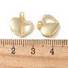 Brass Micro Pave Clear Cubic Zirconia Pendants KK-Q031-44G-08-3