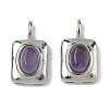 Natural Amethyst Rectangle with Oval Charms STAS-L022-516P-04-1