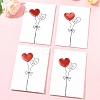 4Pcs Kraft Paper Greeting Cards AJEW-FS0001-30B-7