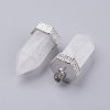 Natural Quartz Crystal Pointed Pendants G-E442-03U-2