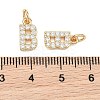 SHEGRACE Brass Micro Pave Clear Cubic Zirconia Pendants XGRQ29352-394G-B-3