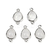 Natural Quartz Crystal Faceted Connector Charms G-L514-048G-03-1