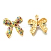 304 Stainless Steel Bowknot Stud Earrings EJEW-A123-02C-G-2