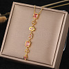 304 Stainless Steel Pave Cubic Zirconia Rectangle Oval Drop Pendant Long Tassel Necklaces FS-WGDB594-04-1