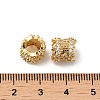 Rack Plating Brass Micro Pave Cubic Zirconia European Beads KK-Q795-03-4