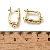 Rack Plating Brass Hoop Earring Findings EJEW-H143-03G-3