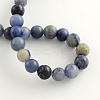 Round Dyed & Heated Natural Blue Aventurine Beads Strands G-R254-10mm-2