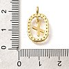 Brass Micro Pave Cubic Zirconia Pendants ZIRC-P123-01G-X01-3