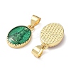 Brass Enamel Pendants KK-Q068-35G-2