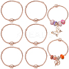 6Pcs Brass European Style Bracelet Making PPJ-SC0001-01C-1