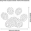 Glitter Hotfix Rhinestone Iron on Patches(Hot Melt Adhesive On The Back) DIY-WH0176-33-2