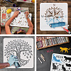 Plastic Drawing Painting Stencils Templates DIY-WH0396-384-4