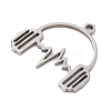 Non-Tarnish 5Pcs 201 Stainless Steel Pendants STAS-B064-10P-2
