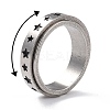Non-Tarnish 203 Stainless Steel Rotating Spinner Fidget Band Rings for Anxiety Stress Relief LS-RJEW-G118-10P-2