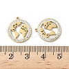 304 Stainless Steel Rhinestone Pendants STAS-V015-08G-3