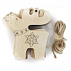 Unfinished Wood Pendant Decorations LS-XMAS-PW0001-170-01-1