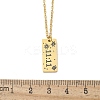 304 Stainless Steel Number 11:11 Pendant Necklaces NJEW-NH0002-01G-03-3