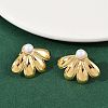 304 Stainless Steel ABS Plastic Pearl Stud Earrings LS-STAS-D368-01D-G-3