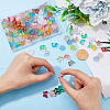160Pcs 16 Style Transparent Baking Paint Glass Beads GLAA-FH0001-58-3