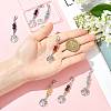 7Pcs Natural & Synthetic Gemstone and Alloy Pendant Decorations HJEW-FS00043-8