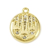 Brass Micro Pave Clear Cubic Zirconia Pendants LS-KK-L238-29G-1