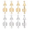 8Pcs 2 Colors 304 Stainless Steel Connector Charms STAS-UN0035-78-1