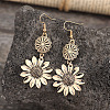Sunflower Zinc Alloy Dangle Earrings FS-WG9DD1F-02-3