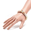 8Pcs 8 Color Acrylic Curved Tube & Plastic Evil Eye Beaded Stretch Bracelets Set BJEW-JB08963-4
