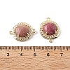 Natural Rhodonite Faceted Connector Charms G-H323-03G-14-3