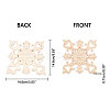 Natural Solid Wood Carved Onlay Applique Craft WOOD-WH0101-64-2