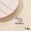 304 Stainless Steel Round Pendant Necklaces FU6316-3-1