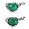 Natural Green Onyx Agate(Dyed & Heated) Pendants KK-U043-52P-01-1