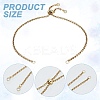 8Pcs 4 Styles 304 Stainless Steel Satellite Chain Bracelet Slider Making AJEW-AR0001-87-3