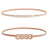 2Pcs 2 Styles Alloy Chain Belts with Fasteners AJEW-OC0014-77-1