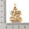 Brass Micro Pave Clear Cubic Zirconia Pendants KK-B099-01G-Z-3