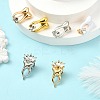 6Pcs 6 Colors Tooth Alloy Rhinestone Brooches for Backpack Clothes JEWB-CJ0001-86-5