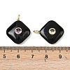 Natural Obsidian Pendants G-K372-05G-06-3