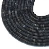 Frosted Natural Black Agate Beads Strands G-K389-C01-01-3