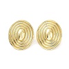Oval Rack Plating Brass Studs Earrings for Women KK-Z038-22G-1