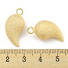 Brass Textured Pendants KK-P258-06G-3