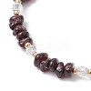 Natural Garnet Chip Beaded Bracelets for Women BJEW-JB11742-05-3