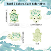 14Pcs 7 Colors Spray Painted Alloy Beads with Glitter Sheet FIND-SC0013-91-2