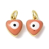 Brass Enamel Charms KK-S518-03G-G-1